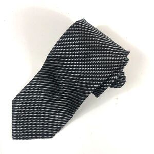 DONA Black & White Geometric Micro Pattern Tie 100% Silk Handmade Necktie Long